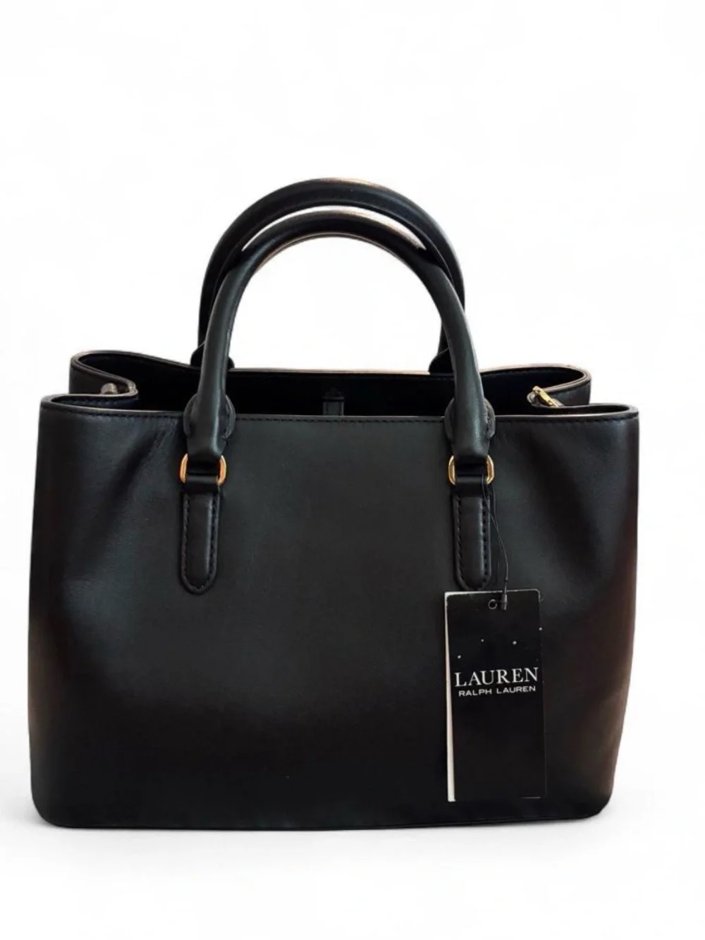 NWT Lauren Ralph Lauren Leather Small Marcy Satchel Retail $350